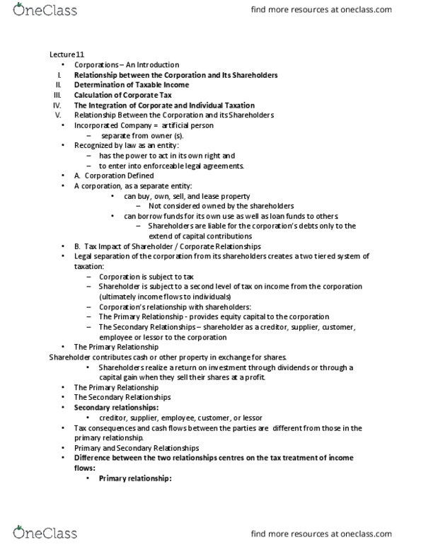 RSM424H1 Lecture Notes - Lecture 11: Tax Rate, Public Company, Personal Services thumbnail