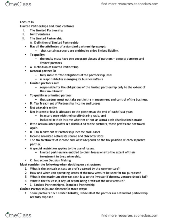 RSM424H1 Lecture Notes - Lecture 16: Double Taxation, Retained Earnings, Net Income thumbnail