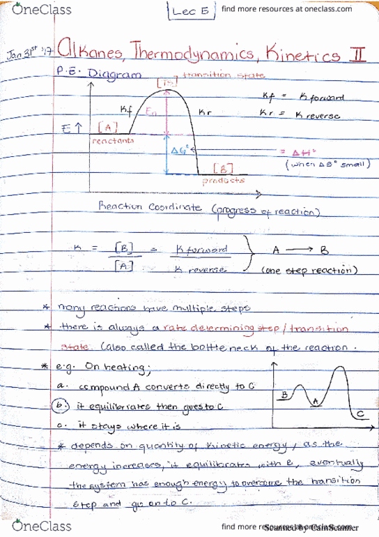 CHEM 3A Lecture 5: Alkanes, Thermodynamics and Kinetics II thumbnail