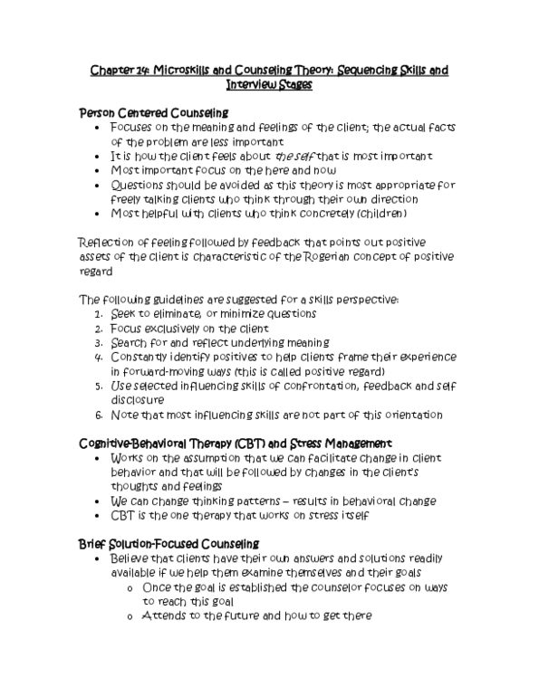 FRHD 3400 Chapter Notes - Chapter 14: Motivational Interviewing thumbnail