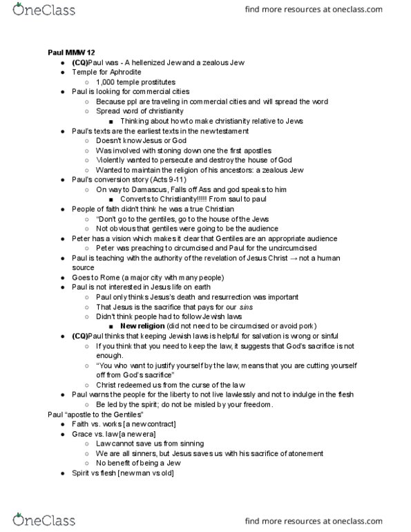 MMW 12 Lecture Notes - Lecture 1: Monophysitism, God Speaks, Satan thumbnail