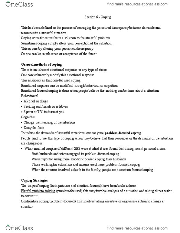 PSYC 3P75 Lecture Notes - Lecture 6: Audio Feedback, Antibody, Adrenergic Receptor thumbnail