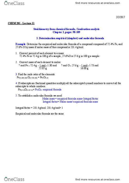 CHEM 201 Lecture 11: CHEM 201 - Lecture 11 thumbnail