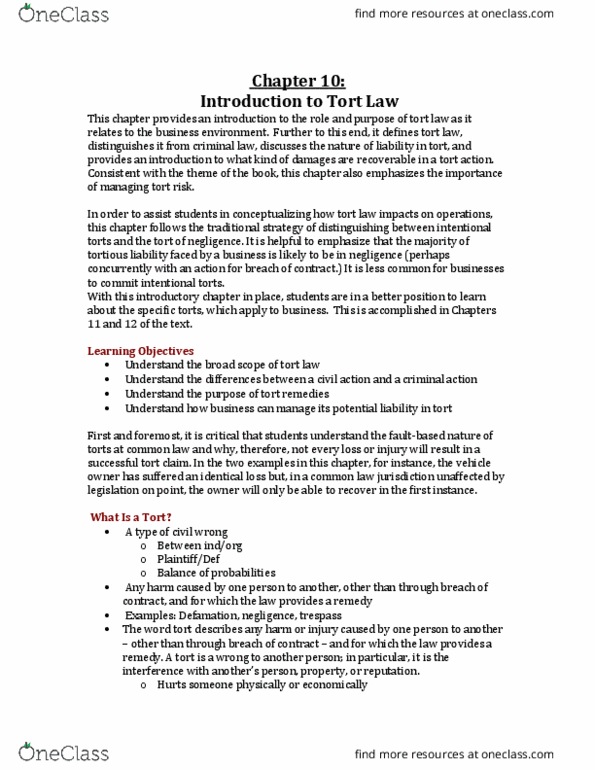 Management and Organizational Studies 2275A/B Lecture Notes - Lecture 4: Todd Bertuzzi, Assault Causing Bodily Harm, Indictable Offence thumbnail