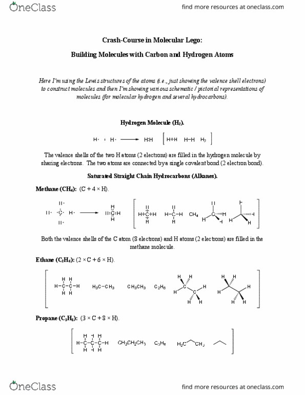 CHEM 281 Chapter Notes - Chapter 1: Butane, Covalent Bond, Structural Isomer thumbnail