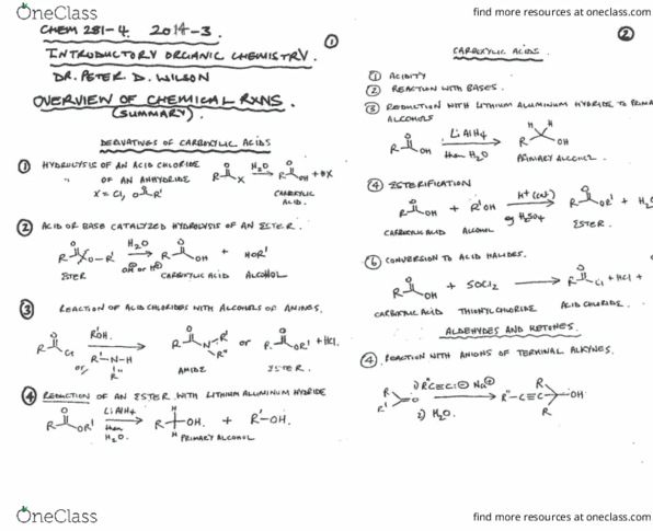 CHEM 281 Chapter Notes - Chapter 1: Aldehyde, Orbiting Solar Observatory, Osmium thumbnail
