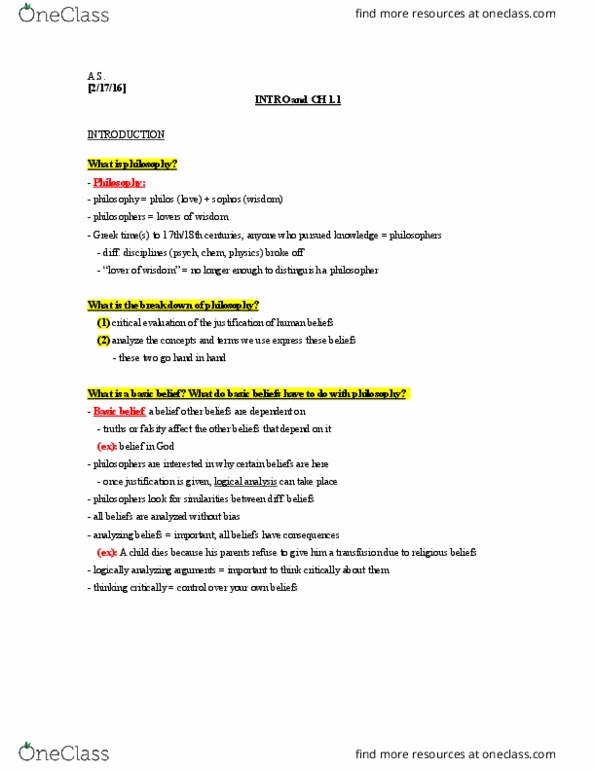 PHILOS 7 Lecture Notes - Lecture 1: Basic Belief, Sophos, Necessity And Sufficiency thumbnail