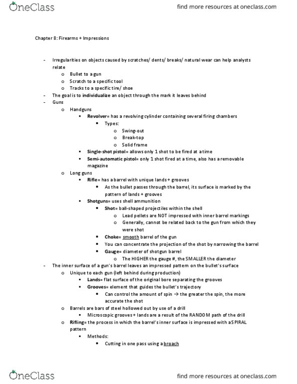 CHY 183 Lecture Notes - Lecture 8: Griess Test, Breechface, Swingout thumbnail