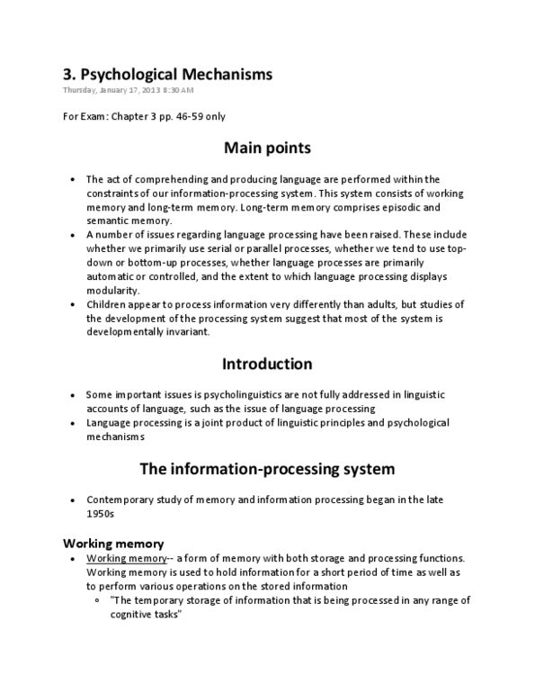 PSYC 3290 Chapter Notes -Stroop Effect, Semantic Memory, Memory Span thumbnail