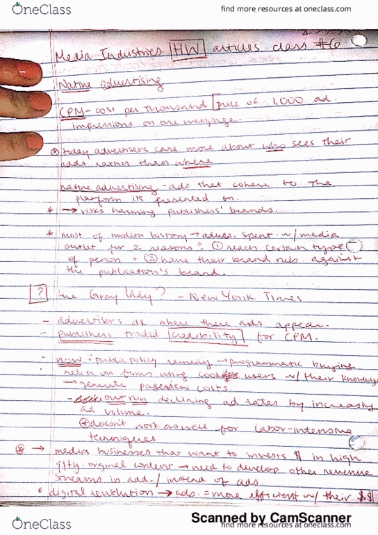 COMM 1011 Chapter online article: HW Article notes thumbnail