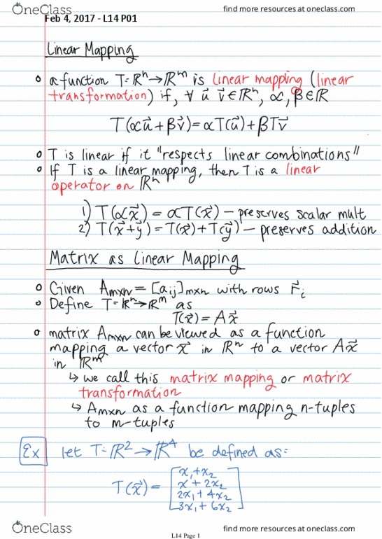 MATH136 Lecture 14: Linear Mapping thumbnail