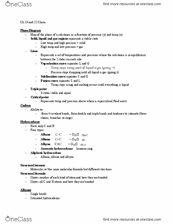 CHEM 102 Lecture Notes - Lecture 22: Phenyl Group, Triple Point, Alkyne thumbnail