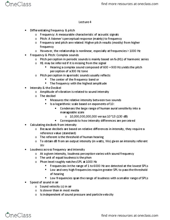 CSD-2464 Lecture Notes - Lecture 4: Particle Velocity, Vocal Tract, Tuning Fork thumbnail