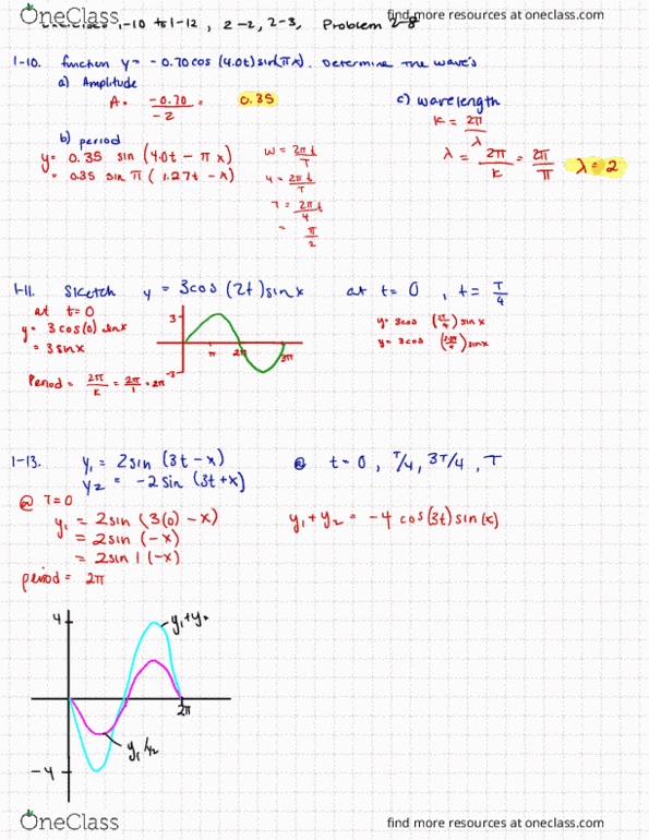 PHYS 1070 Chapter Notes - Chapter 2: C String Handling, Standing Wave, Apple Music thumbnail