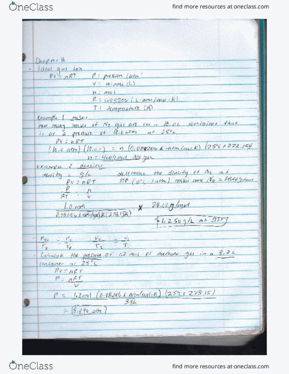 CHEM 135 Lecture 11: CHEM135 - Chapter 11 Notes thumbnail