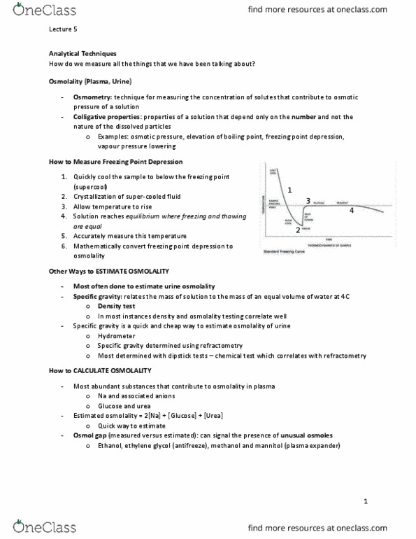 BIOCHEM 3H03 Lecture Notes - Lecture 5: Spectroscopy, Crystallization, Hydrometer thumbnail