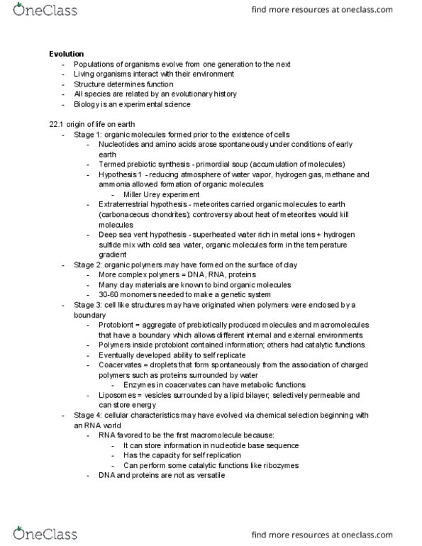 BIOL 2002 Chapter Notes - Chapter 22: Cyanobacteria, Radiometric Dating, Reducing Atmosphere thumbnail