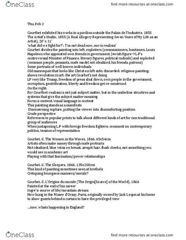 ARTH 339 Lecture Notes - Lecture 9: Chartism, John Everett Millais, Academic Art thumbnail