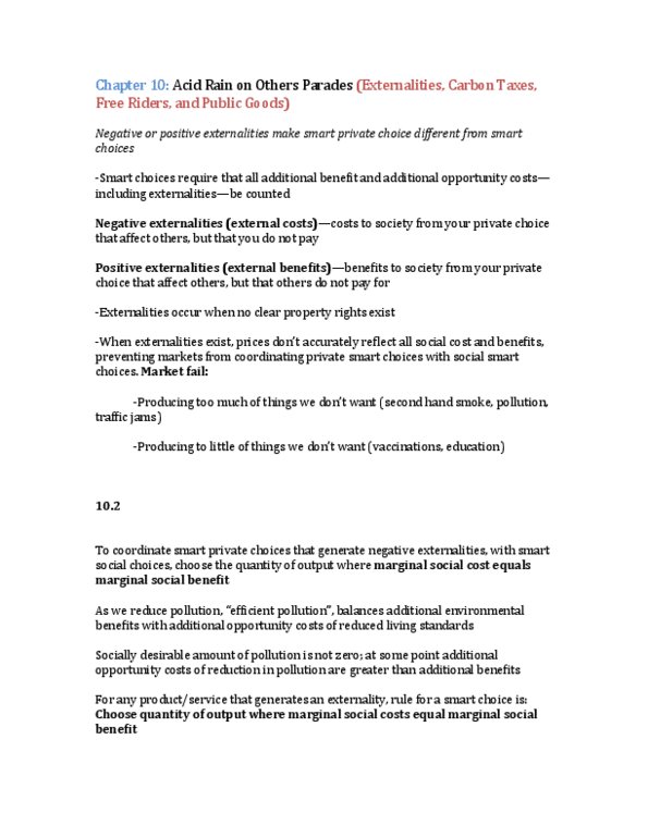 ECO105Y1 Lecture Notes - Externality, Social Cost, Market Price thumbnail