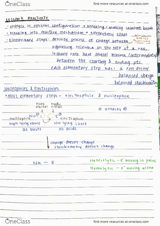 CHEM 232 Lecture Notes - Lecture 12: Reaction Step, Electron Configuration, Electrophile thumbnail