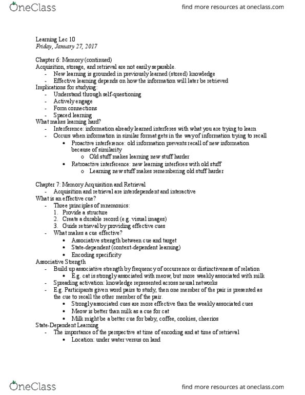PSYCH 2H03 Lecture Notes - Lecture 10: Processing Fluency thumbnail