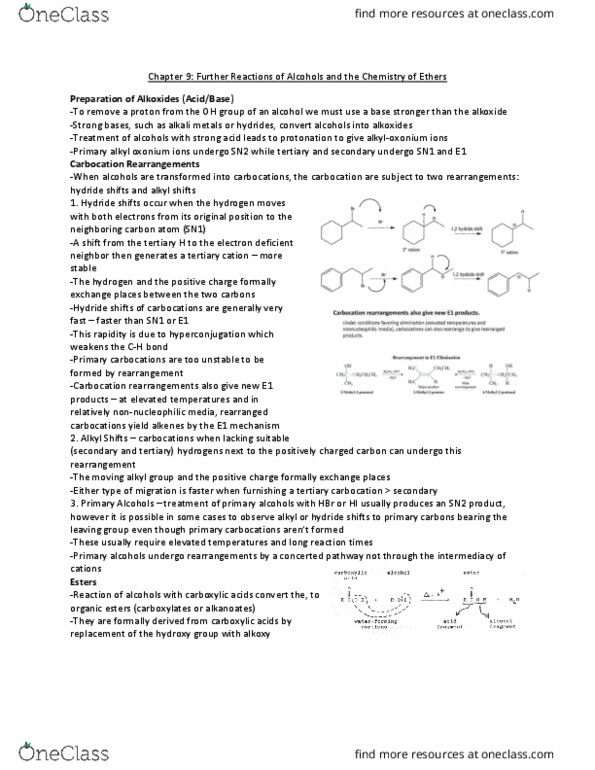 CHEM 0310 Lecture Notes - Lecture 9: Nucleophilic Aromatic Substitution, Alkoxy Group, Alkoxide thumbnail