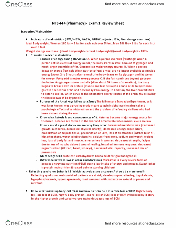 BPS 432 Lecture Notes - Lecture 21: Multiple Organ Dysfunction Syndrome, Vitamin, Parenteral Nutrition thumbnail