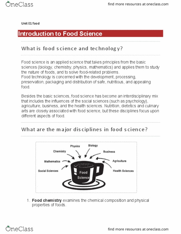 FOOD 2010 Lecture Notes - Lecture 1: Food Science, Food Microbiology, Food Industry thumbnail