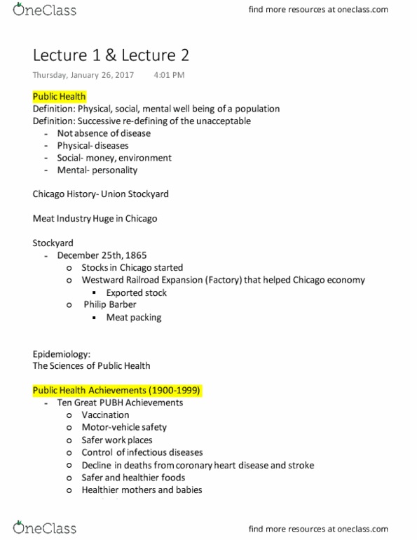 PUBH 100 Lecture Notes - Lecture 1: Coronary Artery Disease, Sequela, Public Health Surveillance thumbnail