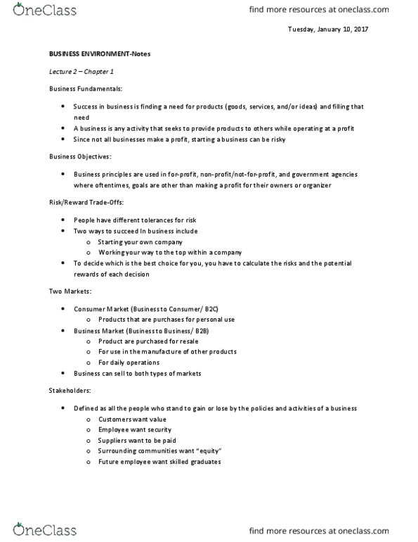 COMMERCE 1E03 Lecture Notes - Lecture 2: Retail, Offshoring, Outsourcing thumbnail