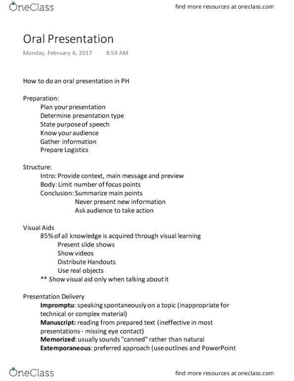 PUBHLTH 2 Lecture Notes - Lecture 9: Autogenic Training, Eye Contact, Nonverbal Communication thumbnail