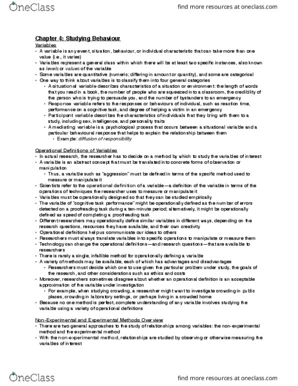 PSYB01H3 Chapter Notes - Chapter 4: Direct Manipulation Interface, Dependent And Independent Variables, Narcissism thumbnail