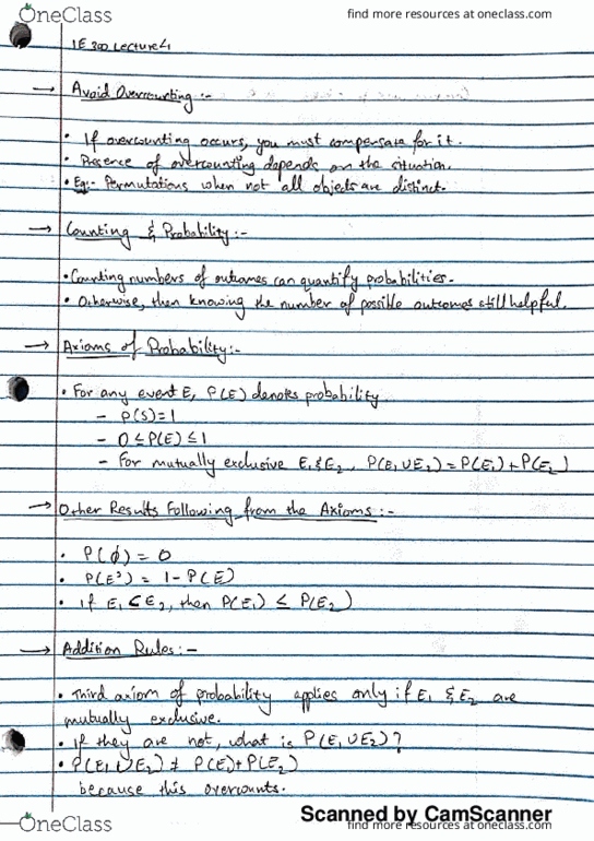 IE 300 Lecture 4: IE 300 Lecture Notes #4 thumbnail