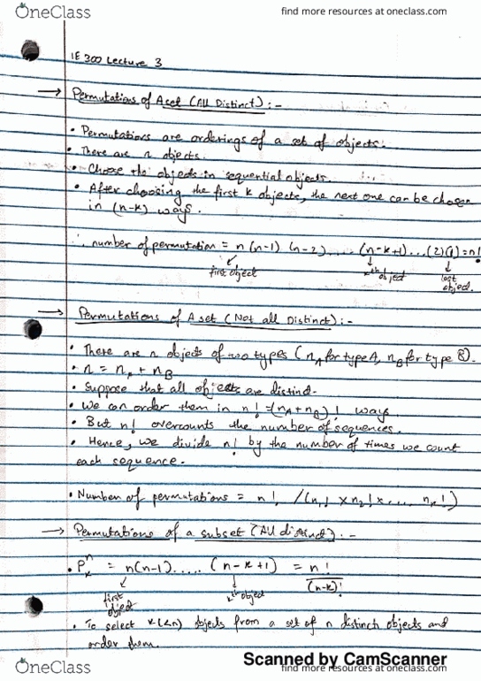 IE 300 Lecture 3: IE 300 Lecture Notes #3 thumbnail