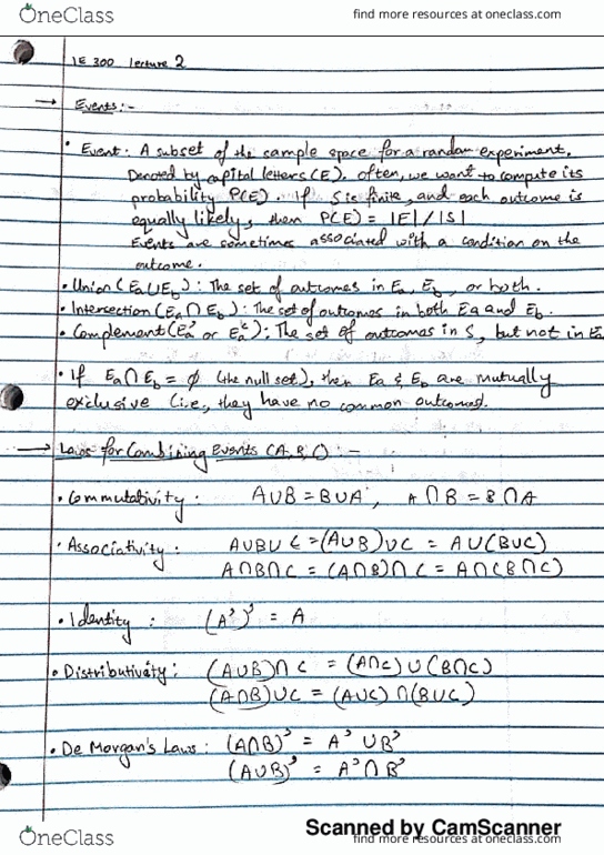 IE 300 Lecture 2: IE 300 Lecture Notes #2 thumbnail
