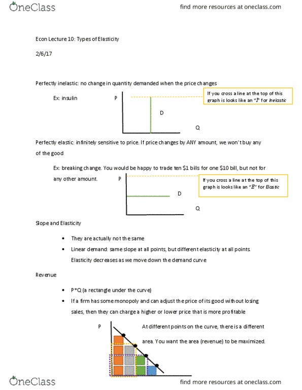 ECON-2000 Lecture Notes - Lecture 10: Sony Ten, Demand Curve thumbnail