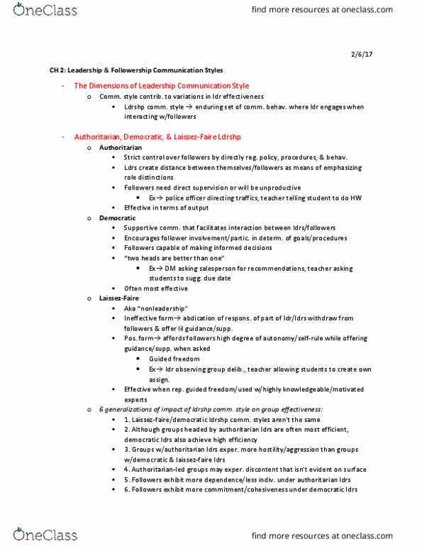 CMST 472 Chapter 2: Ch 2 Ldrshp Comm Styles thumbnail