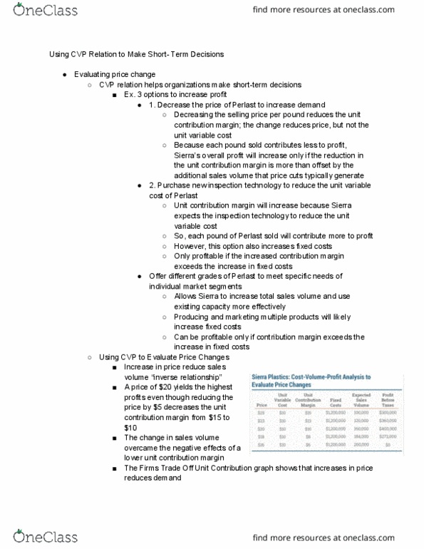 ACC 310F Chapter Notes - Chapter 2: W. M. Keck Observatory, Contribution Margin, Fixed Cost thumbnail