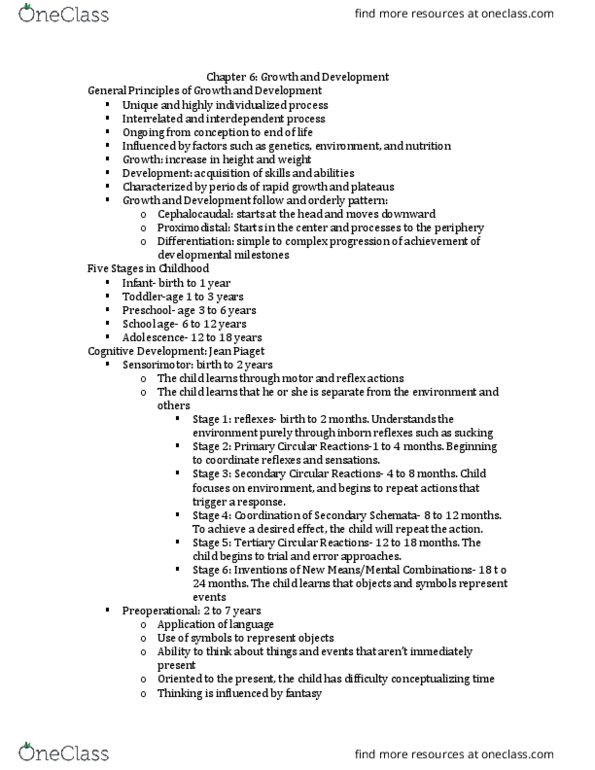 NURS 3330 Chapter Notes - Chapter 6: Lawrence Kohlberg, Albert Bandura, Fetal Alcohol Spectrum Disorder thumbnail