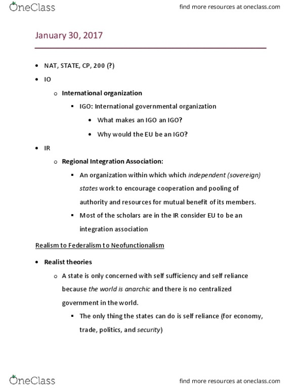 01:790:311 Lecture Notes - Lecture 4: Arend Lijphart, Comparative Politics, Single European Act thumbnail