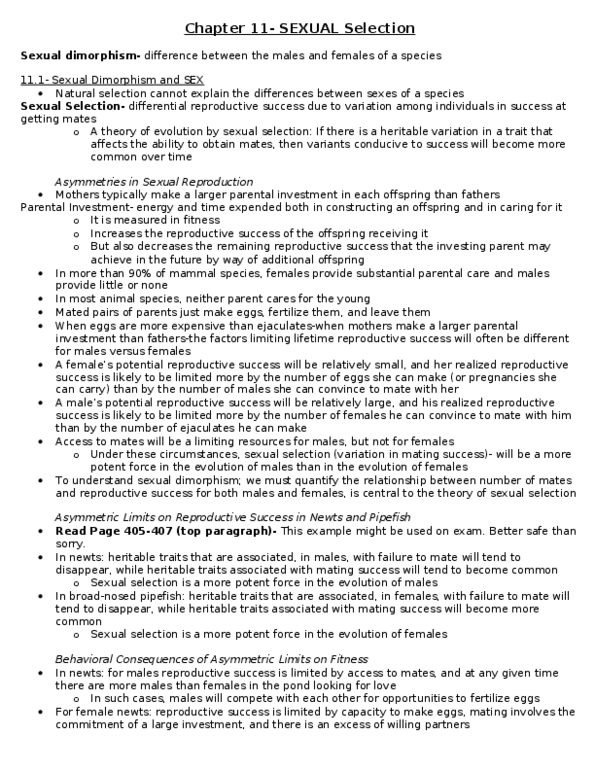 BLG 312 Lecture Notes - Parental Investment, Natural Selection, Pipefish thumbnail