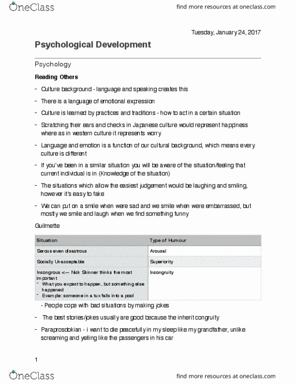 Psychology 1000 Lecture 20: Psychological Development thumbnail