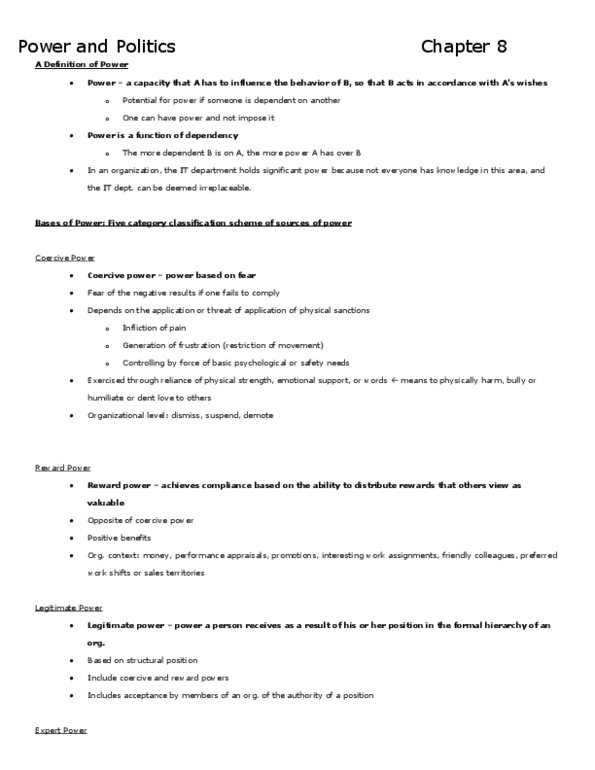 COMM 292 Chapter Notes -Ingratiation, Job Satisfaction, Job Performance thumbnail