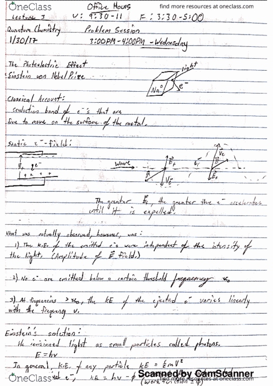 CHE 371 Lecture 3: Quantum Chemistry Lecture 3 Notes thumbnail