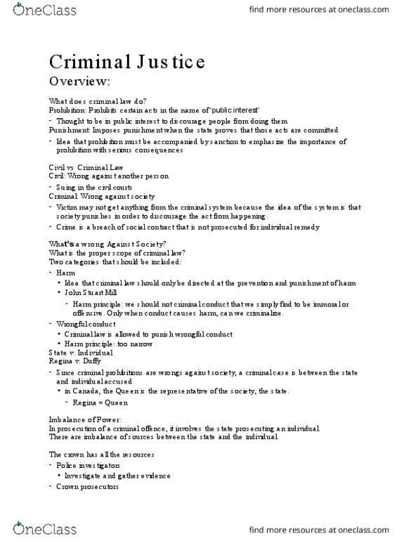 LAW 201 Lecture Notes - Lecture 5: John Stuart Mill, Suspended Sentence, Conditional Sentence thumbnail