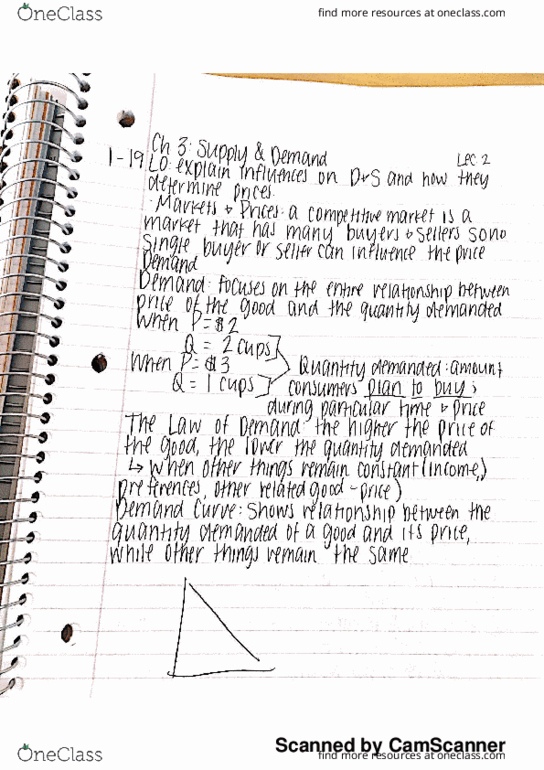 ECON 202 Lecture 2: Chapter 3: Supply and Demand thumbnail