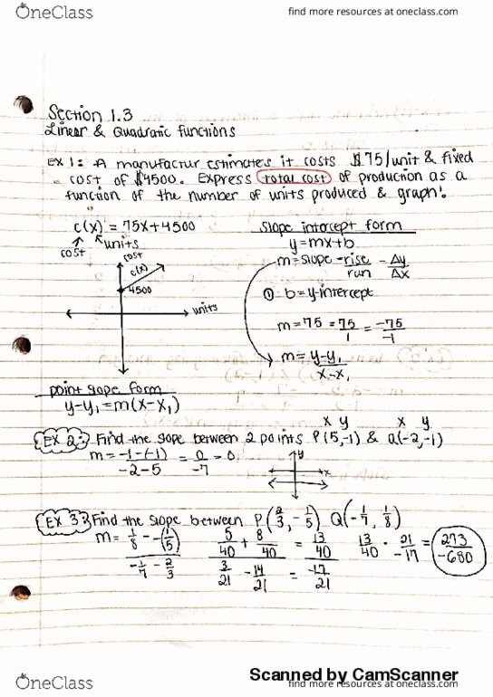 MGQ 201 Lecture 2: Section 1.3- Linear & Quadratic Functions thumbnail