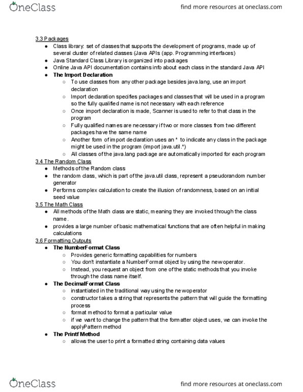 CS 151 Lecture Notes - Lecture 7: Pseudorandom Number Generator, Printf Format String, Glider Competition Classes thumbnail