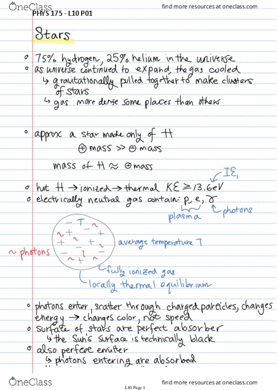 PHYS175 Lecture 11: Star's Luminosity, Kinetic Energy & Temperature thumbnail