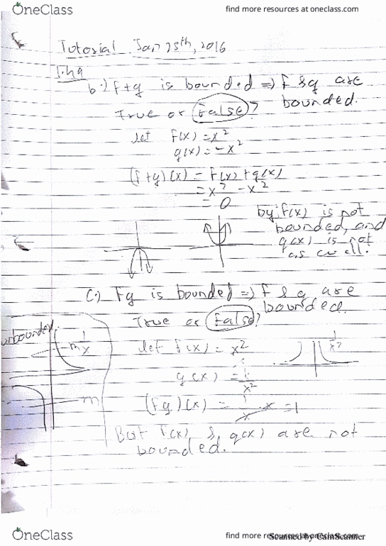 MAT102H5 Lecture 6: Examples on Bounded and Unbounded functions thumbnail
